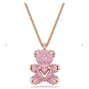 ❤️SOLD❤️ Authentic Swarovski Pink Teddy Bear Necklace